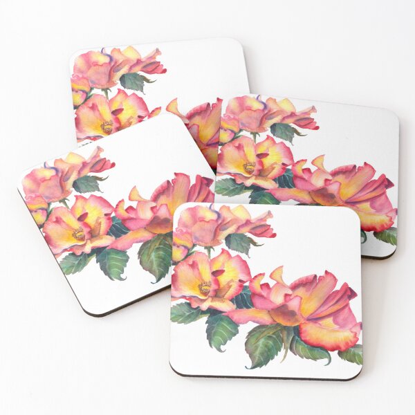 Item preview, Watercolor Tea Rose Grouping designed and sold by Paintdrips.