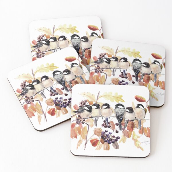 Item preview, Chickadee Birds in the Fall designed and sold by surenart.