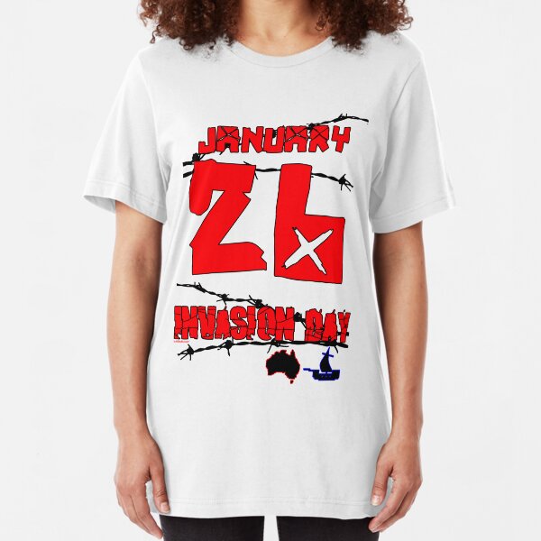 January 26 Invasion Day Slim Fit T-Shirt