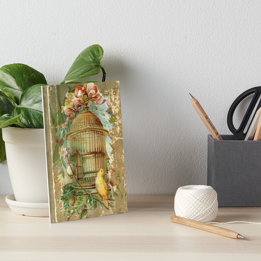 Large Gilded Gold Victorian Bird Cage Greeting Card for Sale by