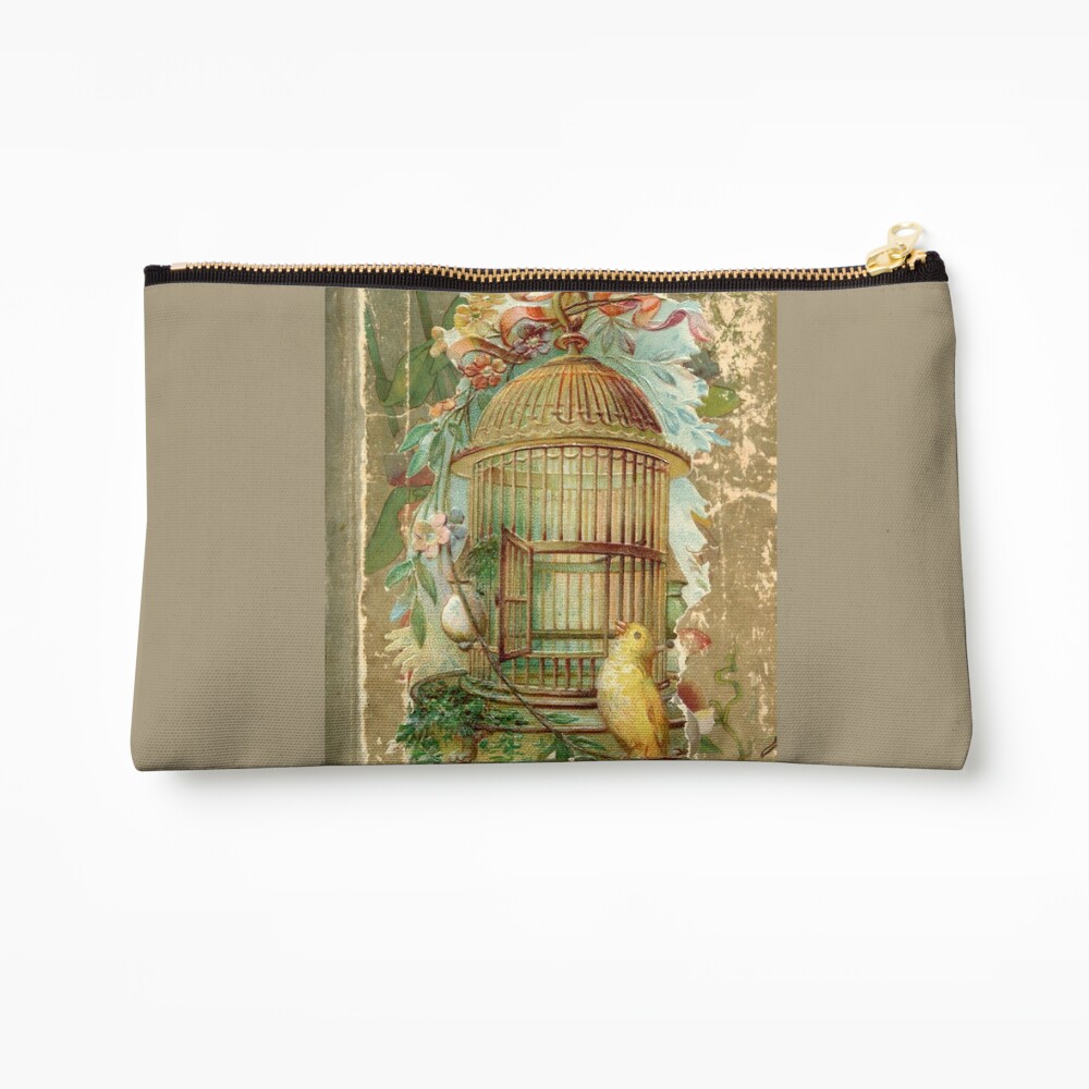 Large Gilded Gold Victorian Bird Cage Zipper Pouch for Sale by  designsbycclair