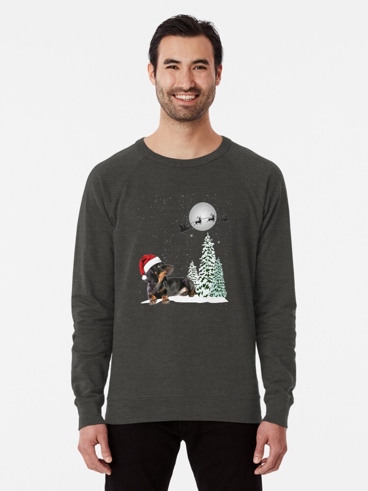 Dachshund Christmas Sweater Lightweight Sweatshirt for Sale by