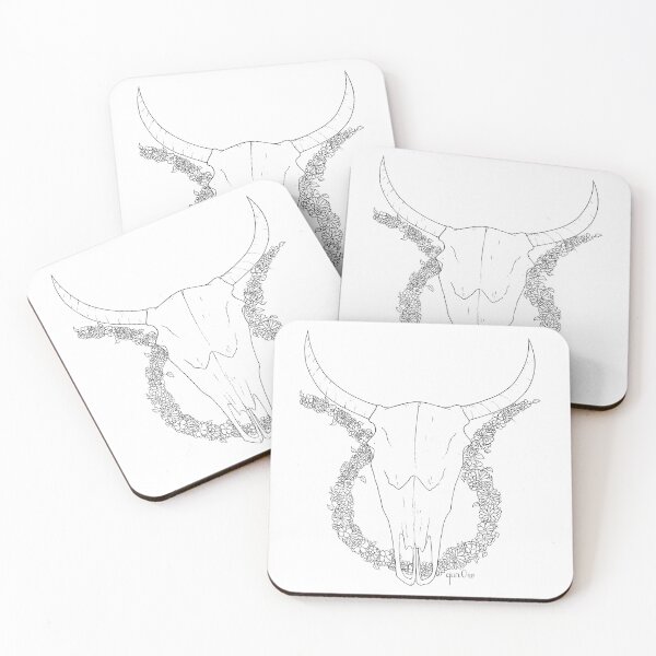 Item preview, Taurus Skull - Black and White designed and sold by Qur0w.