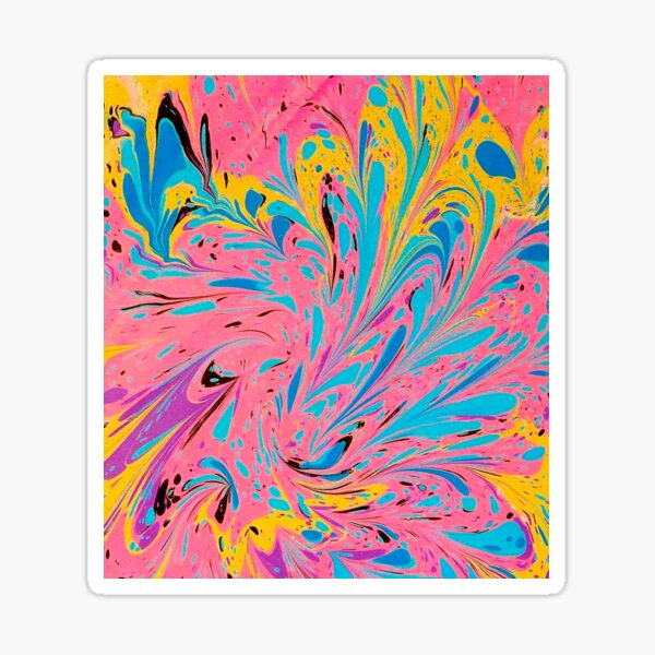 Abstract Bright Pastel Swirl Sticker