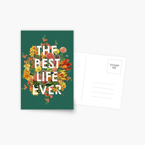 Item preview, THE BEST LIFE EVER (FLORAL) designed and sold by Paper Bee Gift Shop.