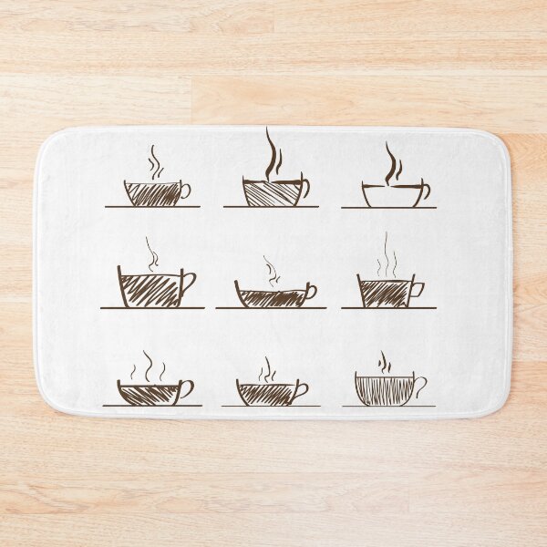 Item preview, Set of Coffee and Tea Cup Sketchy Drawing designed and sold by Tansel Diplikaya.