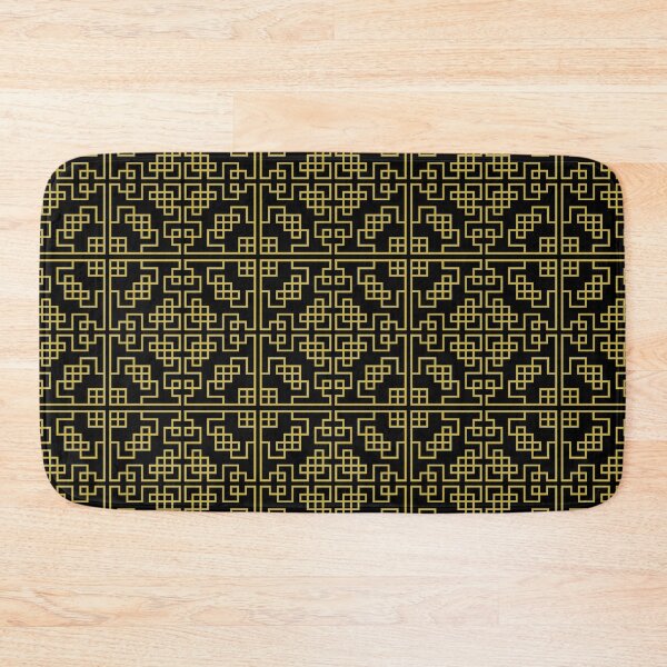 Item preview, Black Gold Chinese Ornament Pattern designed and sold by WheresMyMojo.