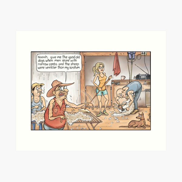 Sheep Farmer From The Good Old Days Art Print