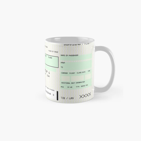 Airline Boarding Pass Classic Mug