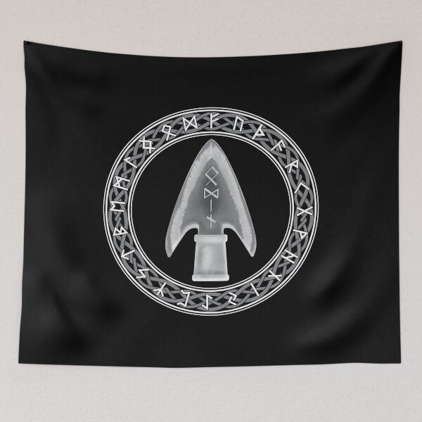 Item preview, Gungnir With ODIN Runes- Spear Of Odin designed and sold by Isolde Gravieraine.