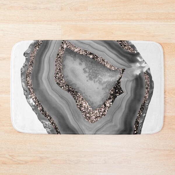 Item preview, Gray Agate Rose Gold Glam #1 (Photo of Glitter Only - Not Reflective) designed and sold by Anita's & Bella's Art.