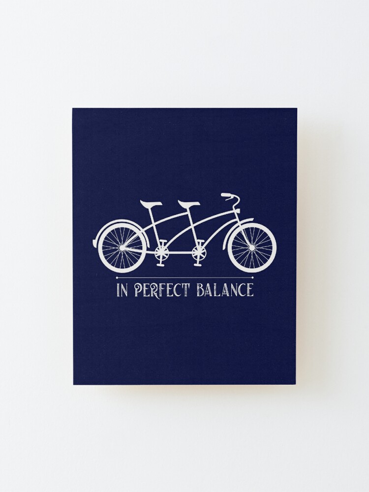 In Perfect Balance Two-Wheeler Tandem Bike Graphic Mounted Print