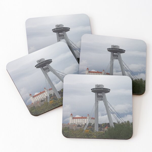 Item preview, New Bridge and castle Bratislava cityscape Slovakia designed and sold by goceris.