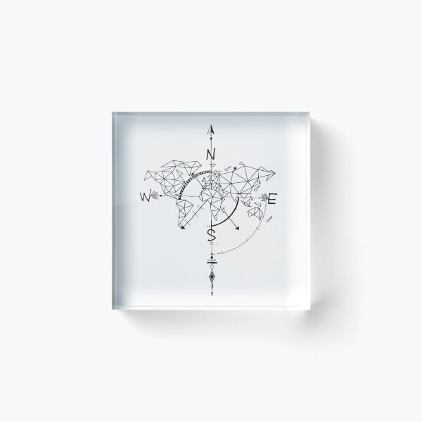 Item preview, Map and Compass Geometric Design designed and sold by artsimply.