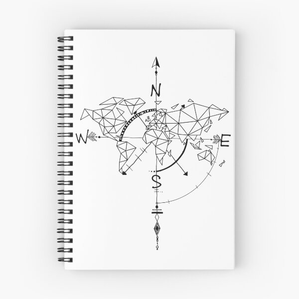 Item preview, Map and Compass Geometric Design designed and sold by artsimply.