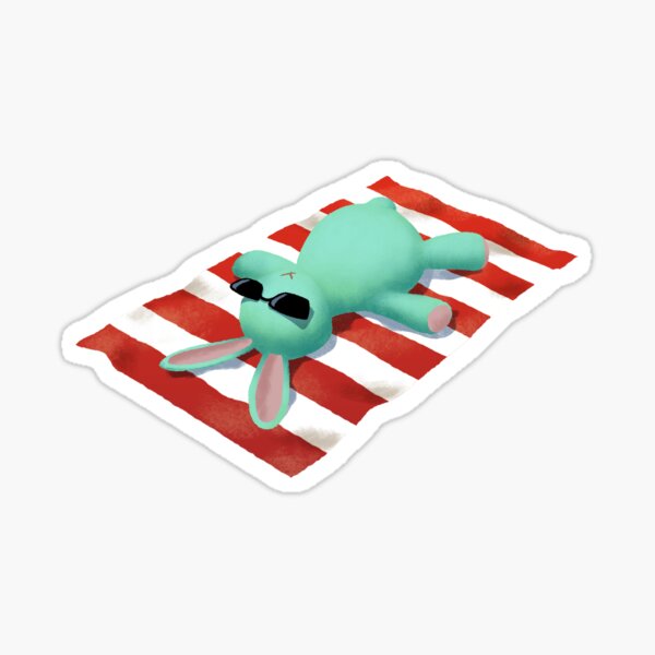 "Bunnies on vacation" Sticker by ikerpazstudio Redbubble