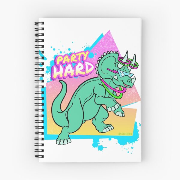 Item preview, Party Hard Dinosaur II - Triceratops with glowstick hoops designed and sold by Inugami Pink.