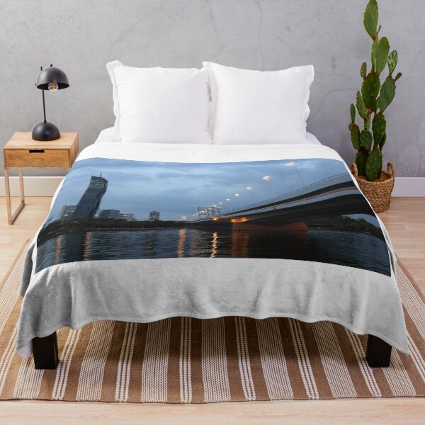 Item preview, Donaucity Vienna skyline on the Danube river at night Austria designed and sold by goceris.