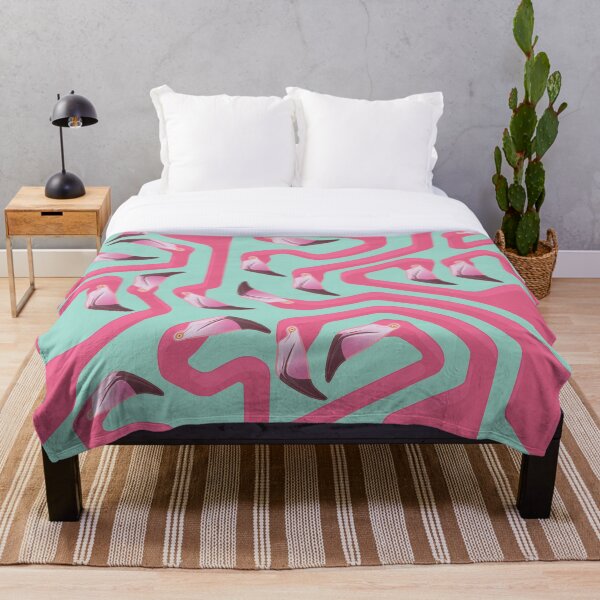Item preview, Flamingo Maze on beach glass background. designed and sold by Iker Paz Studio.