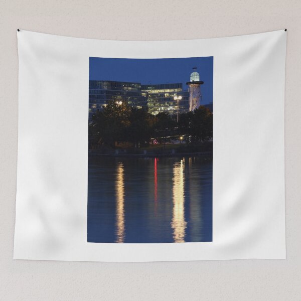 Item preview, Lighthouse and office buildings at the Danube Island in Vienna Austria designed and sold by goceris.