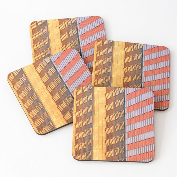 Item preview, colorful modern building facade background in Vienna Austria designed and sold by goceris.
