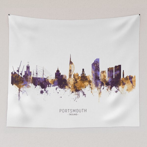 Item preview, Portsmouth England Skyline designed and sold by ArtPrints.