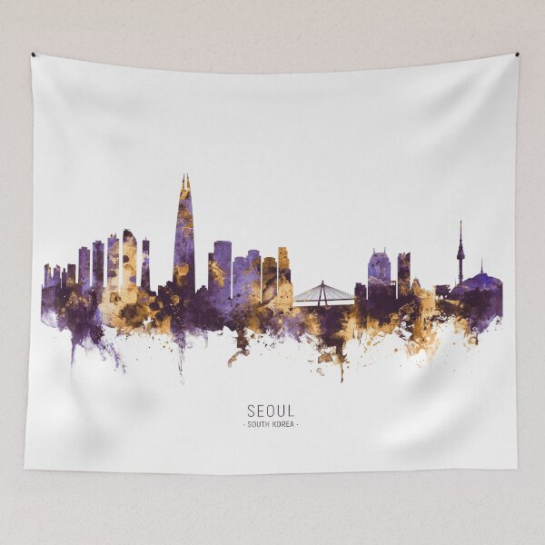 Item preview, Seoul Skyline South Korea designed and sold by ArtPrints.