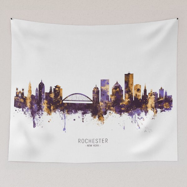 Aperçu de l'œuvre Rochester New York Skyline créée et vendue par ArtPrints.