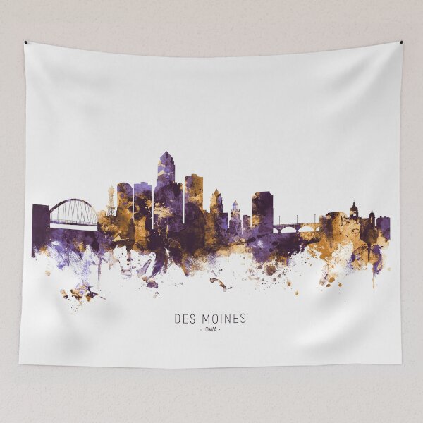 Item preview, Des Moines Iowa Skyline designed and sold by ArtPrints.