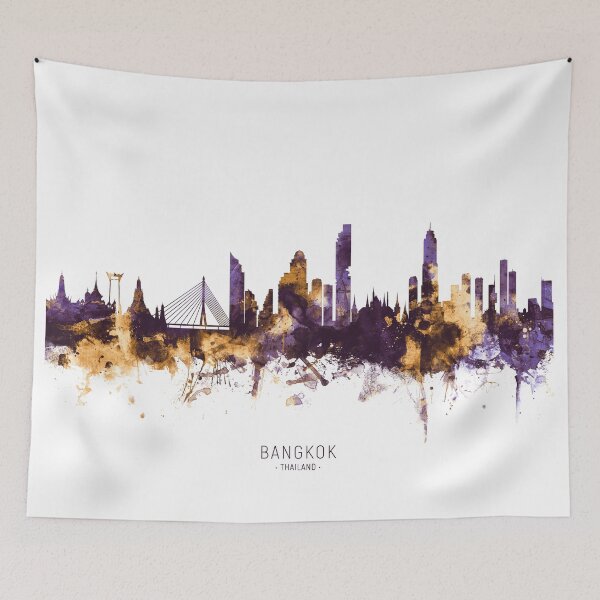 Item preview, Bangkok Thailand Skyline designed and sold by ArtPrints.