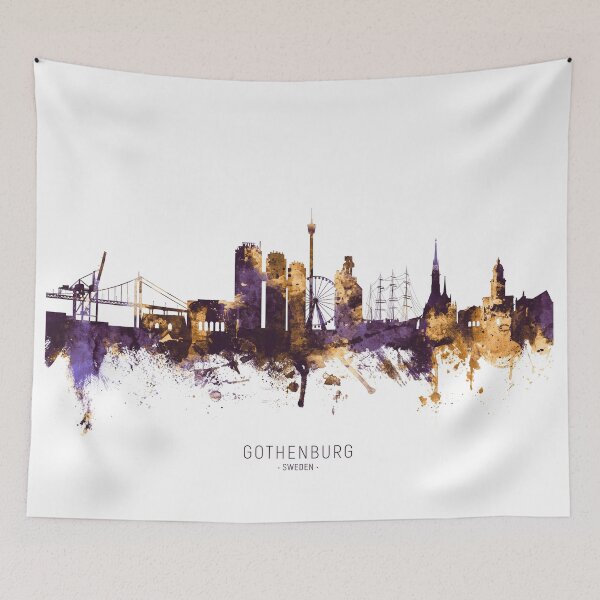 Item preview, Gothenburg Sweden Skyline designed and sold by ArtPrints.