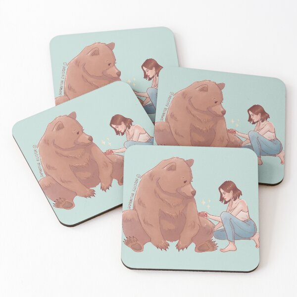 Item preview, Unlikely Friends: Grizzly Bear Brush designed and sold by Samantha Elliston.