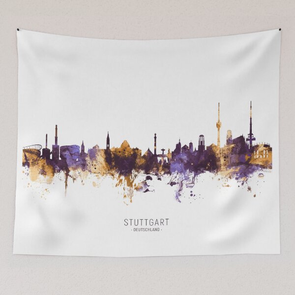 Artikelvorschau, Stuttgart Germany Skyline entworfen und verkauft von ArtPrints.