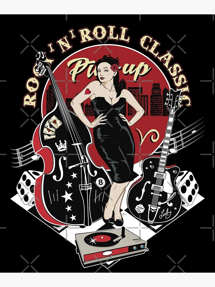 Rockabilly Pin Up Girl 1950s Sock Hop Party 50s 60s Rock and