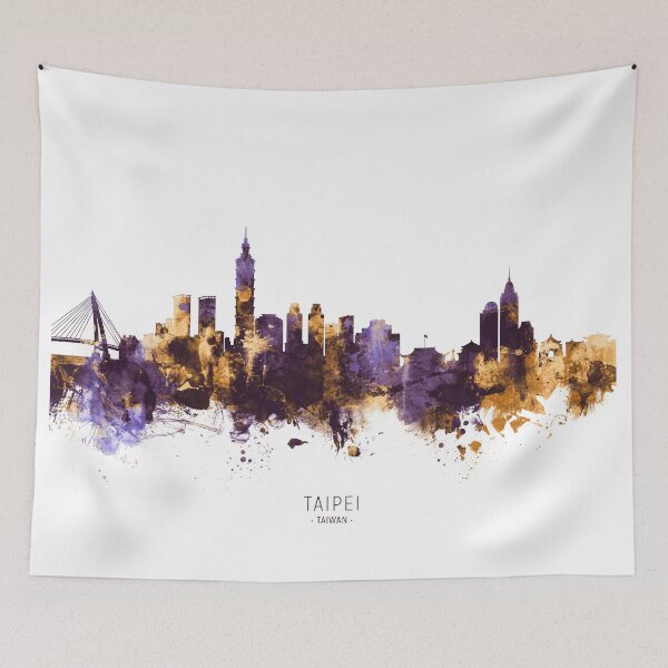 Item preview, Taipei Taiwan Skyline designed and sold by ArtPrints.