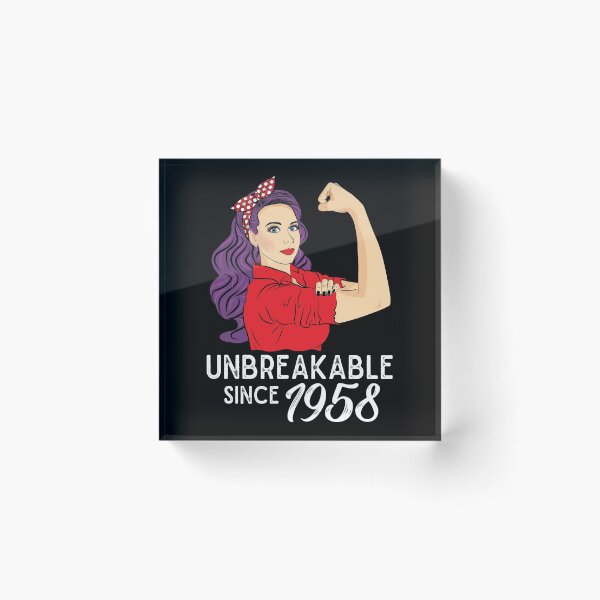 Item preview, 63rd Birthday Gift 63 Years Old Born in 1958 Unbreakable designed and sold by ZNOVANNA.
