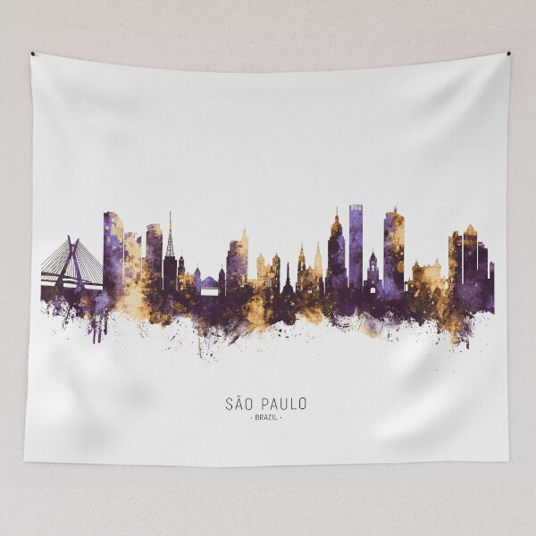 Item preview, São Paulo Brazil Skyline designed and sold by ArtPrints.