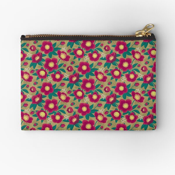 Christmas rose (2) Zipper Pouch