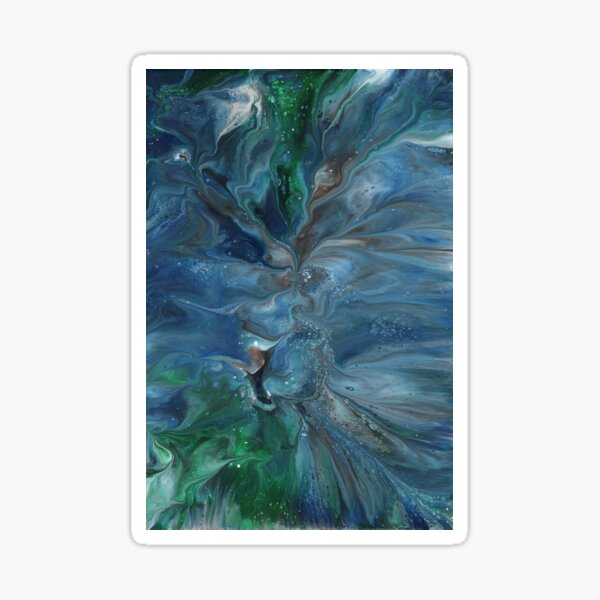 Crosscurrent: ocean river fluid art Sticker