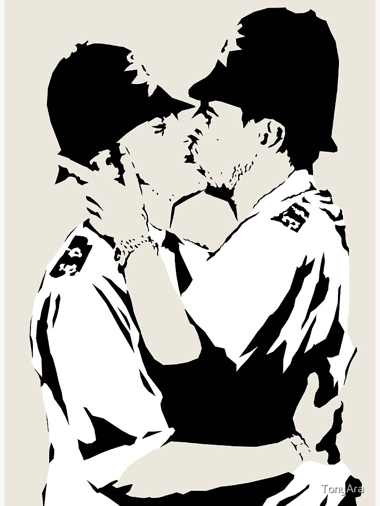 Disover Kissing Coppers Premium Matte Vertical Poster