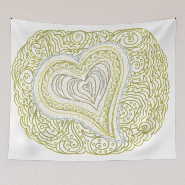 Item preview, Heart on Oval Mat designed and sold by KazM.