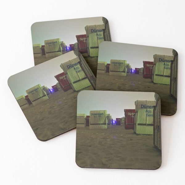 Item preview, Beach chairs at night on the Baltic Sea beach in Binz on Rügen designed and sold by frankuffmann.