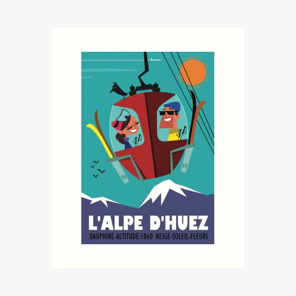 Item preview, L'Alpe d'Huez poster designed and sold by GAGodel.