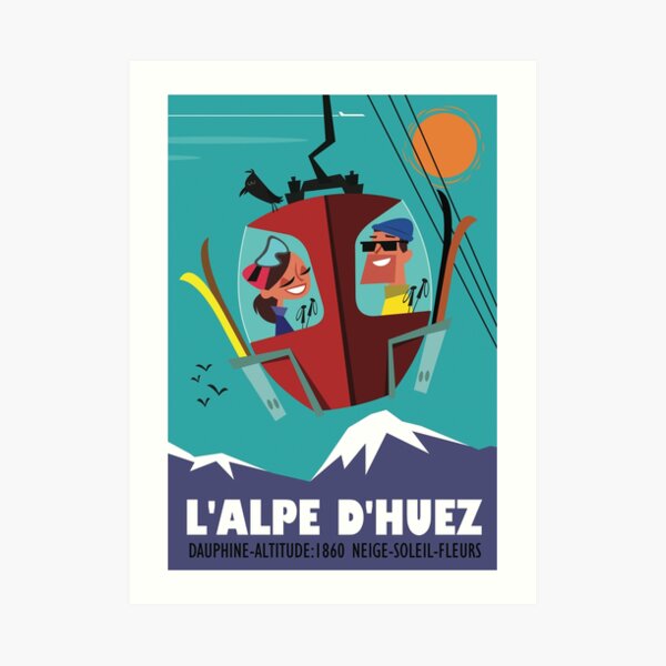 L'Alpe d'Huez poster Art Print
