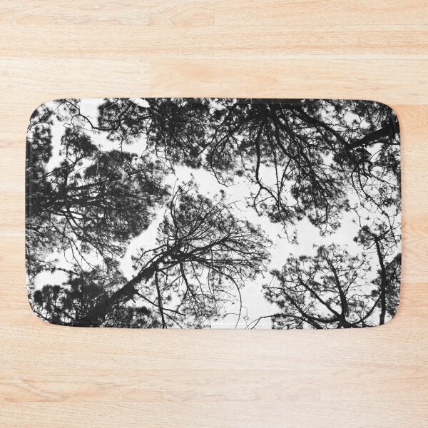Item preview, Forest landscape photography trees - black and white 1x1 designed and sold by ohaniki.