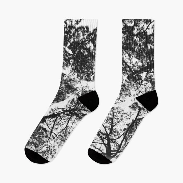 Item preview, Forest landscape photography trees - black and white 1x1 designed and sold by ohaniki.