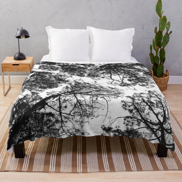 Item preview, Forest landscape photography trees - black and white 1x1 designed and sold by ohaniki.