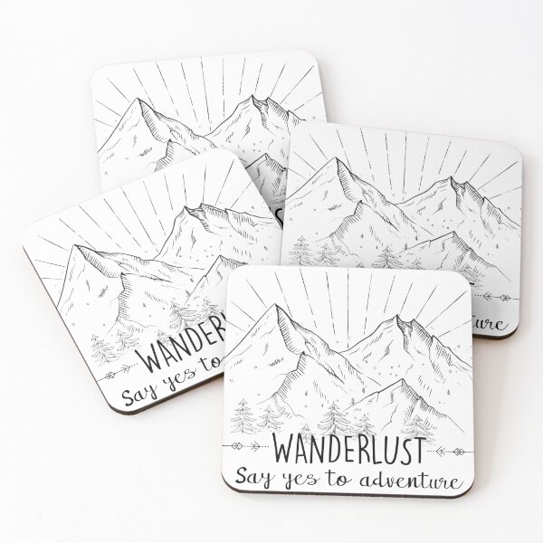Item preview, Wanderlust - Say Yes to Adventure Mountain Art designed and sold by Thubakabra.