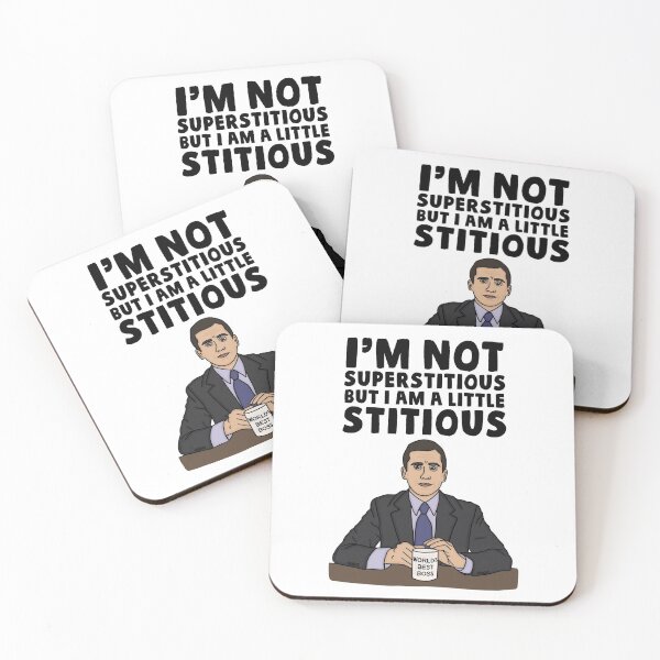I'm Not Superstitious But I Am A Little Stitious Coasters (Set of 4)