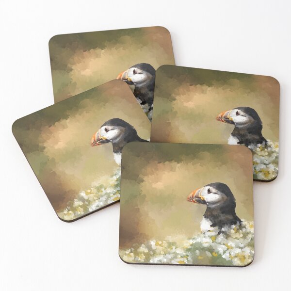 Item preview, Puffin in the daisies designed and sold by DawnWanderer.